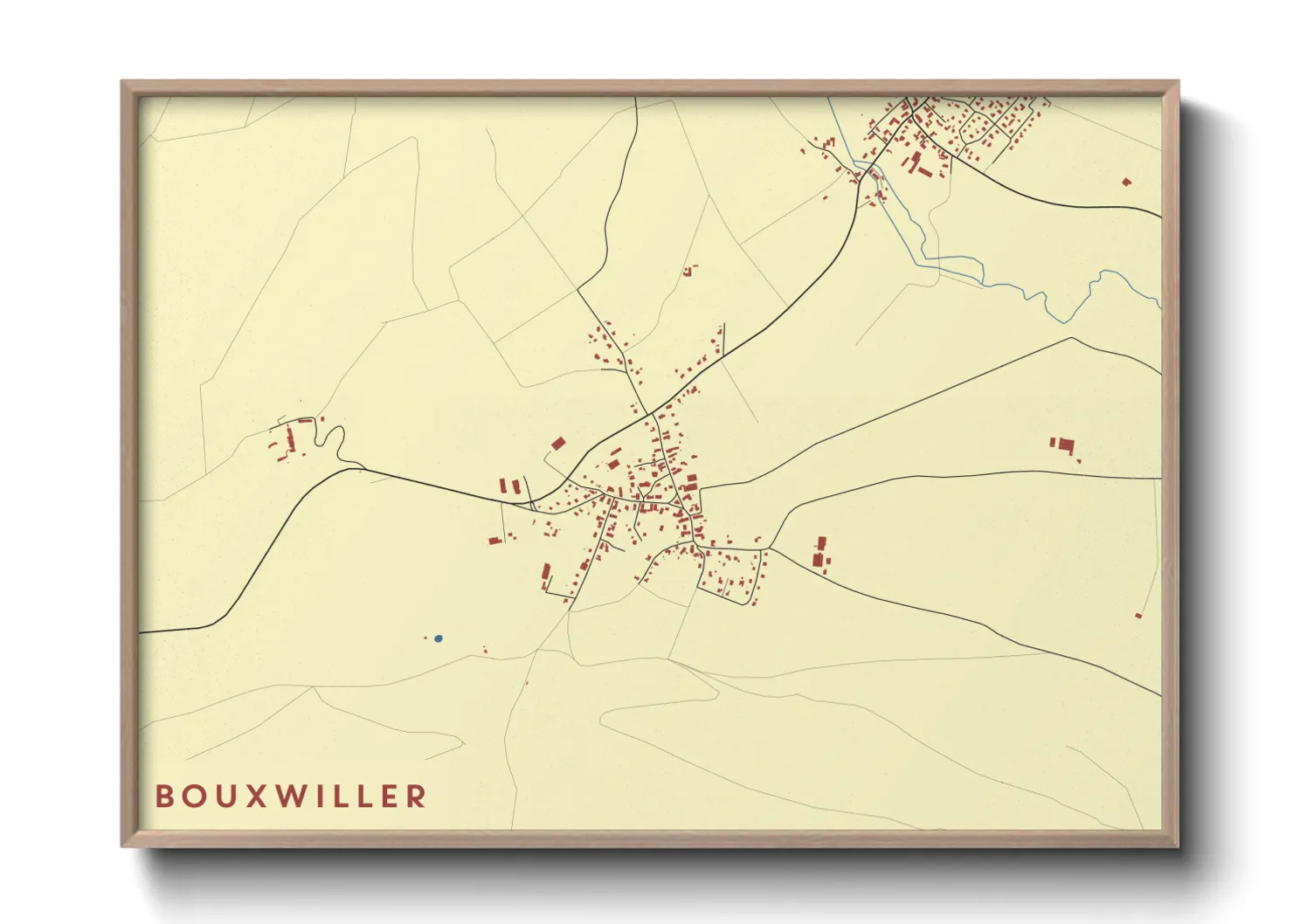 Une affiche de carte sur Bouxwiller