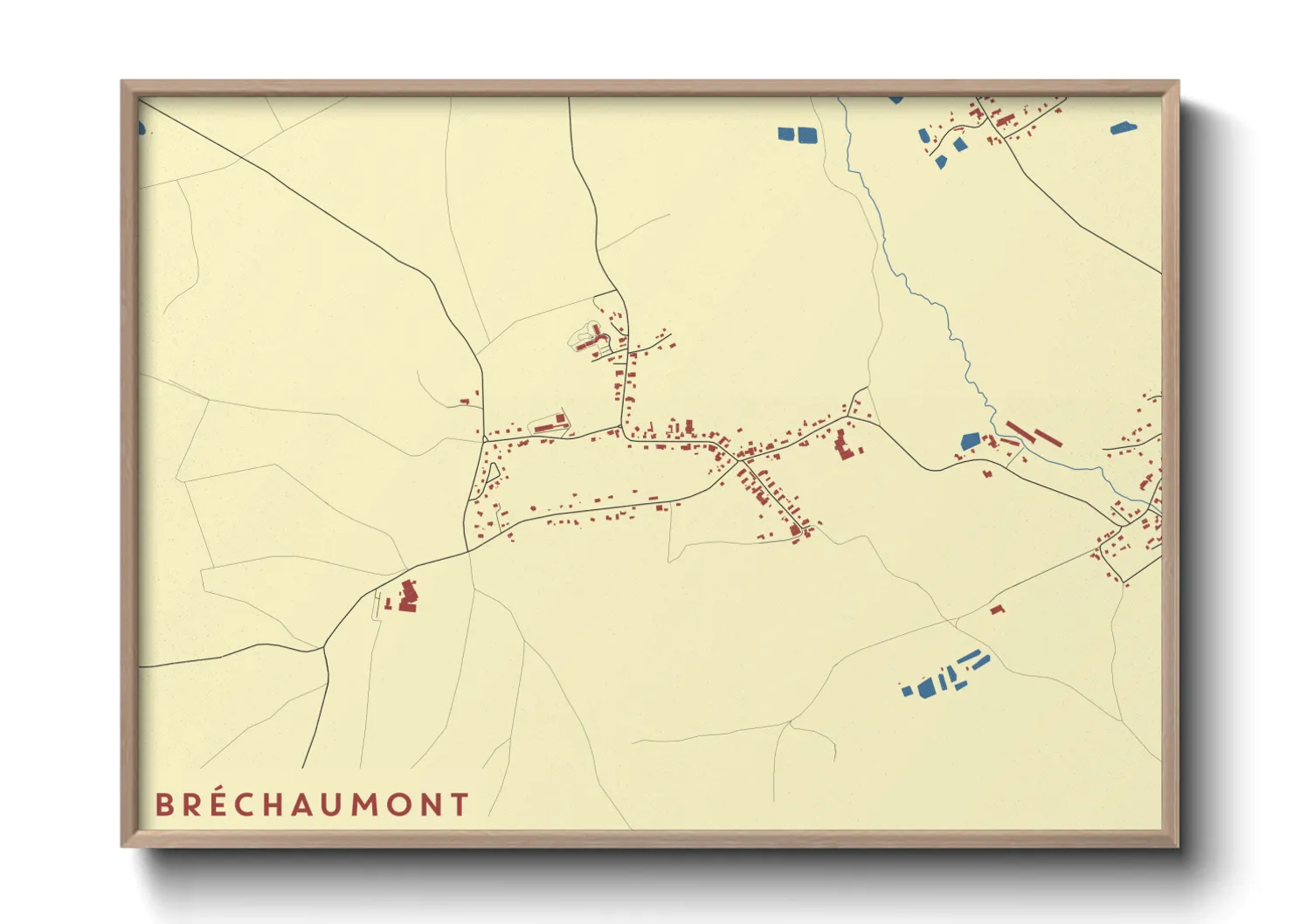 Une affiche de carte sur Bréchaumont