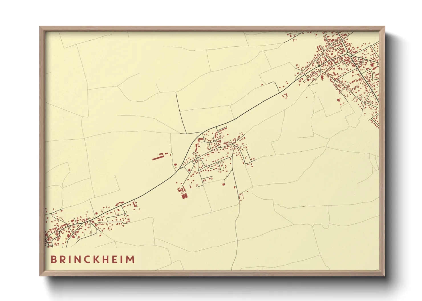 Une affiche de carte sur Brinckheim