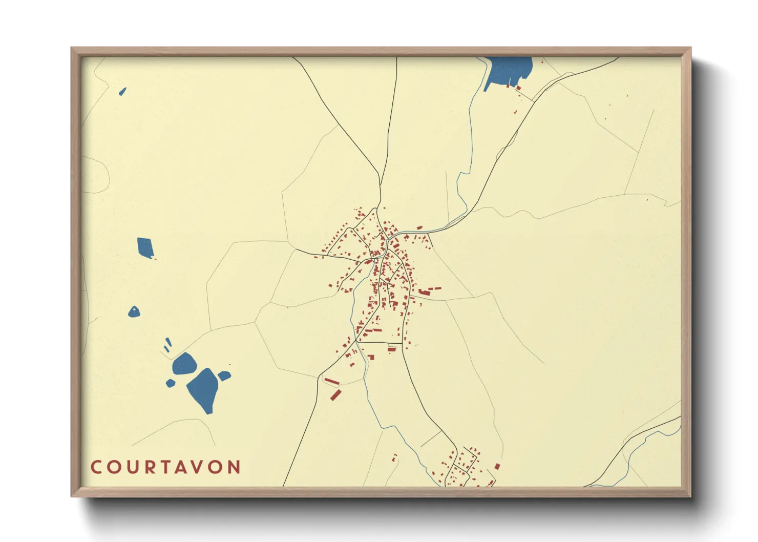 Une affiche de carte sur Courtavon