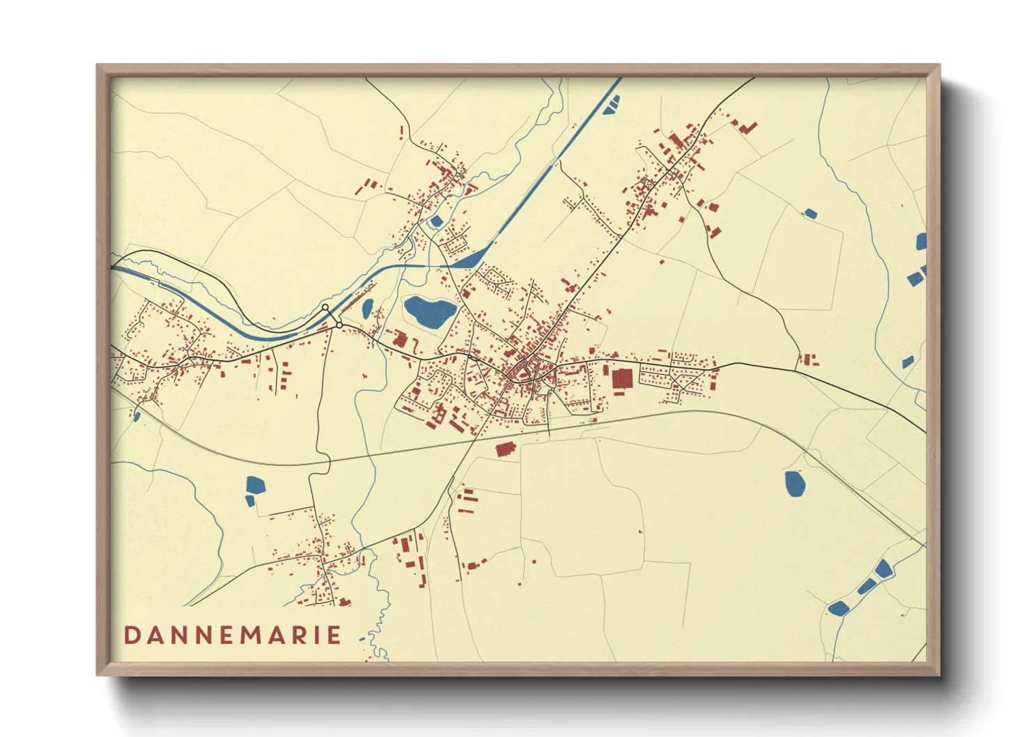 Une affiche de carte sur Dannemarie