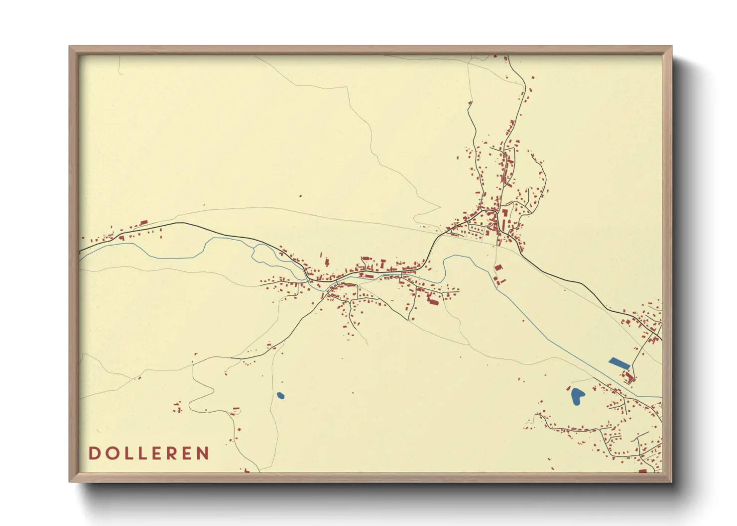 Une affiche de carte sur Dolleren