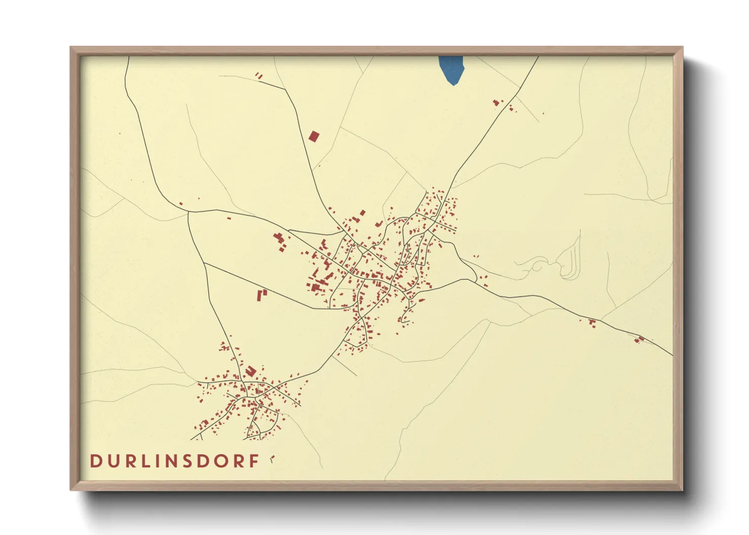 Une affiche de carte sur Durlinsdorf