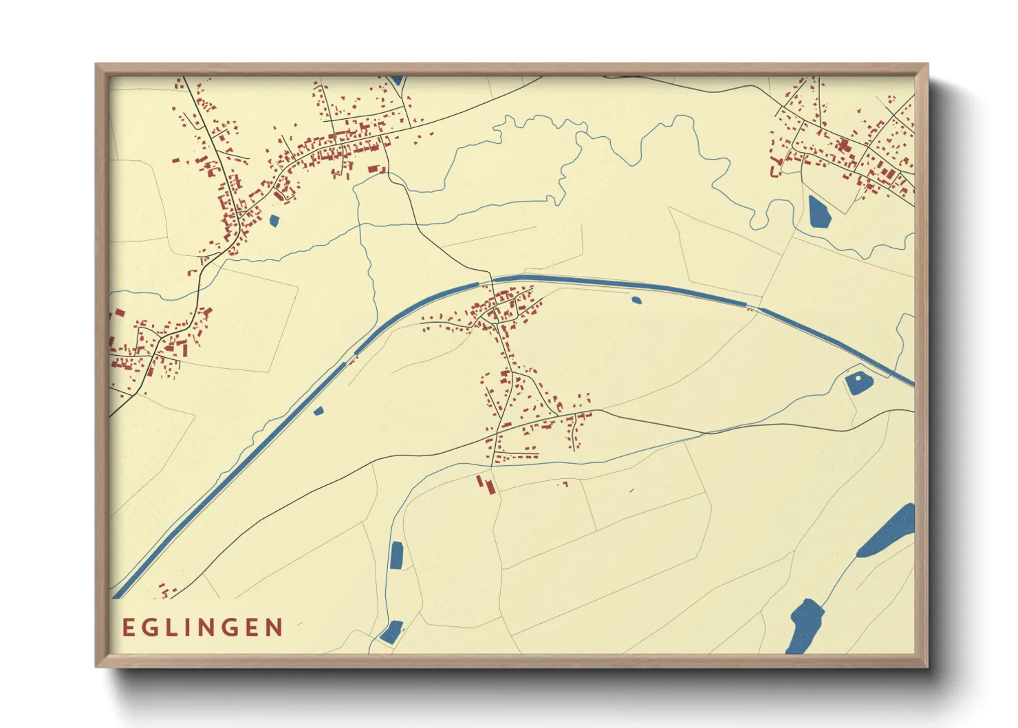 Une affiche de carte sur Eglingen
