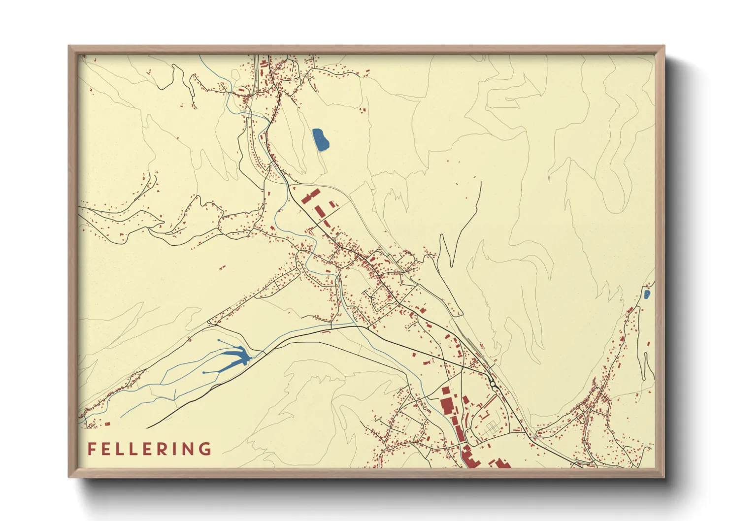 Une affiche de carte sur Fellering