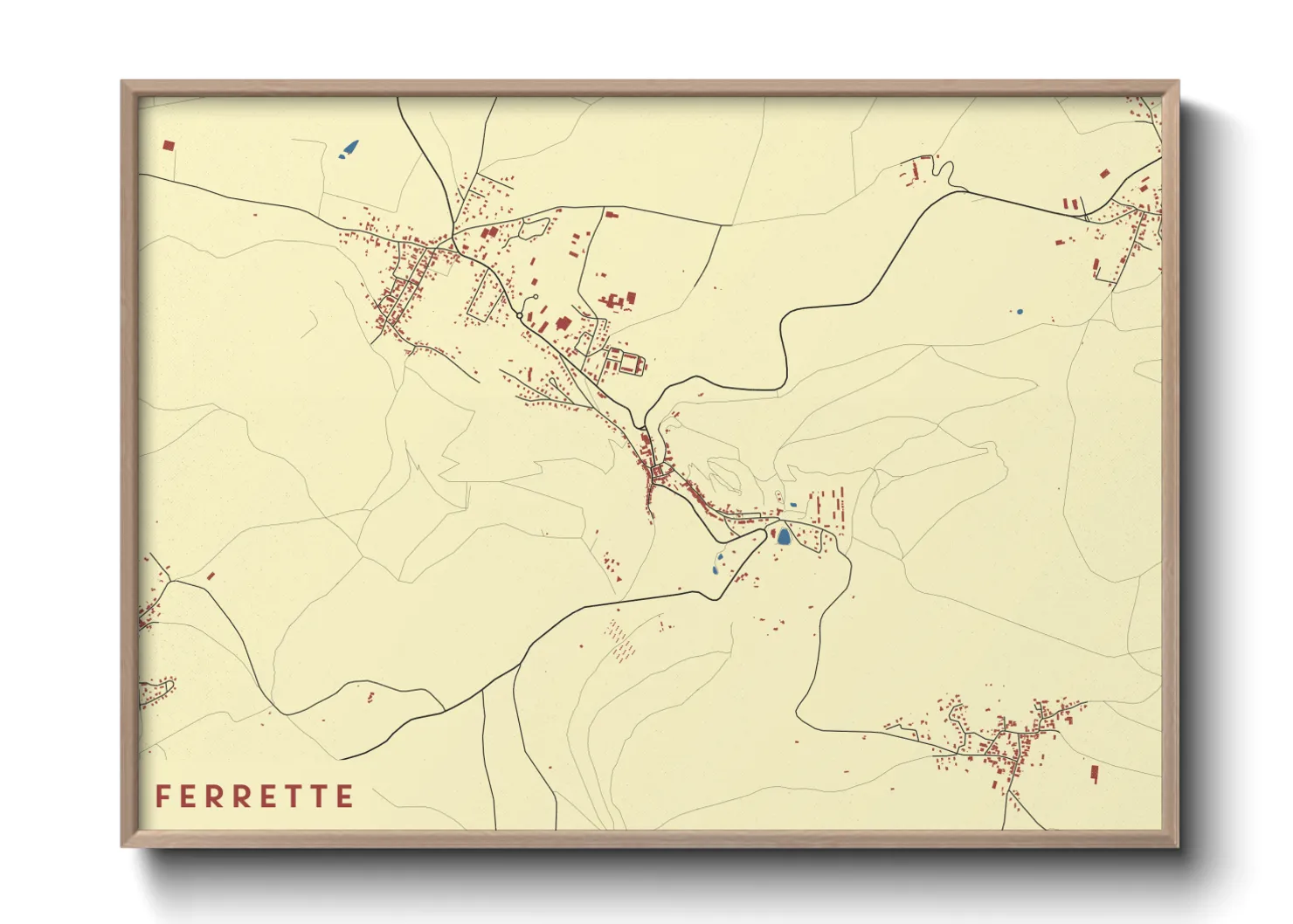 Une affiche de carte sur Ferrette