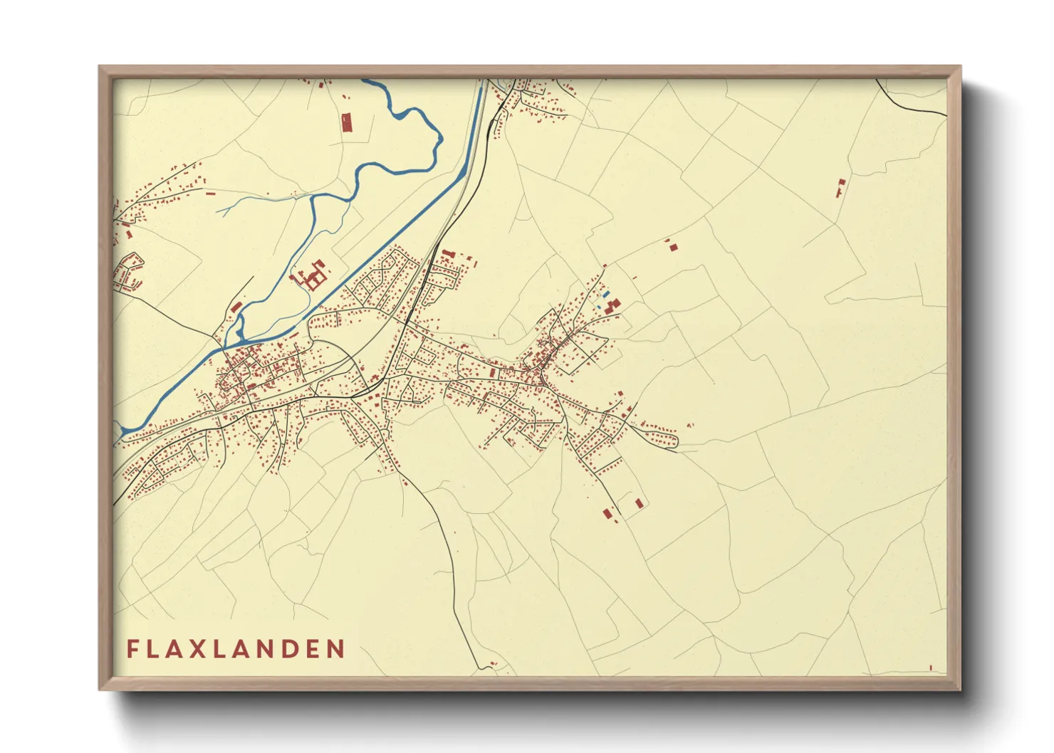Une affiche de carte sur Flaxlanden