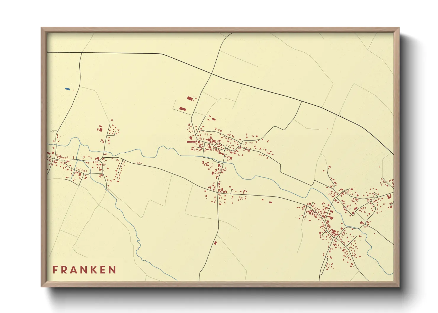 Une affiche de carte sur Franken