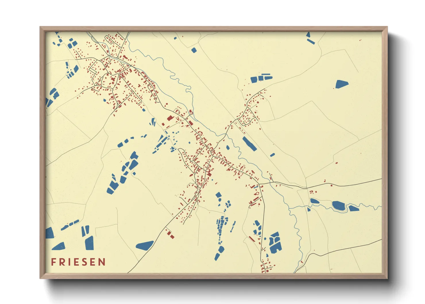 Une affiche de carte sur Friesen