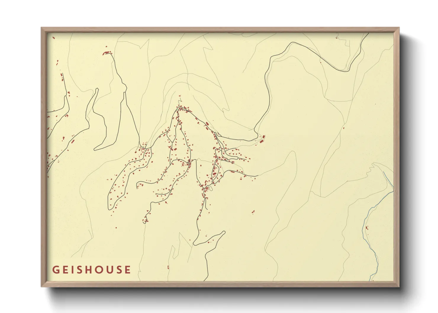 Une affiche de carte sur Geishouse
