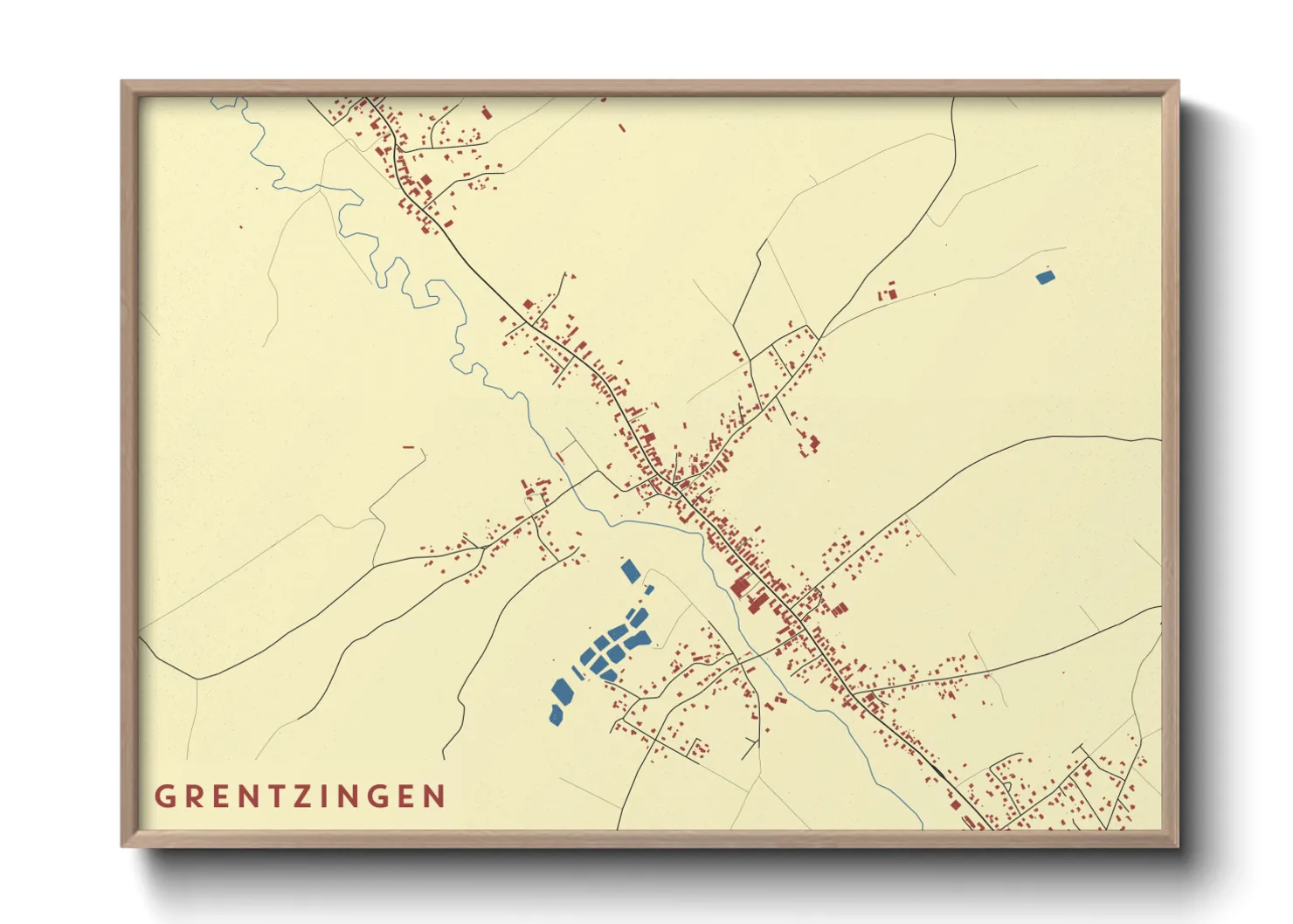Une affiche de carte sur Grentzingen