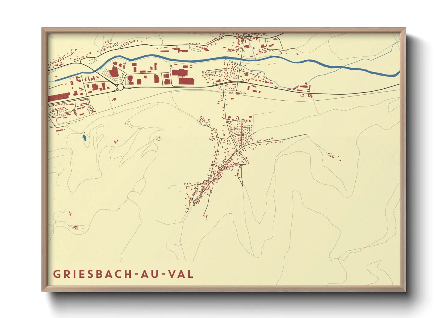 Une affiche de carte sur Griesbach-au-Val