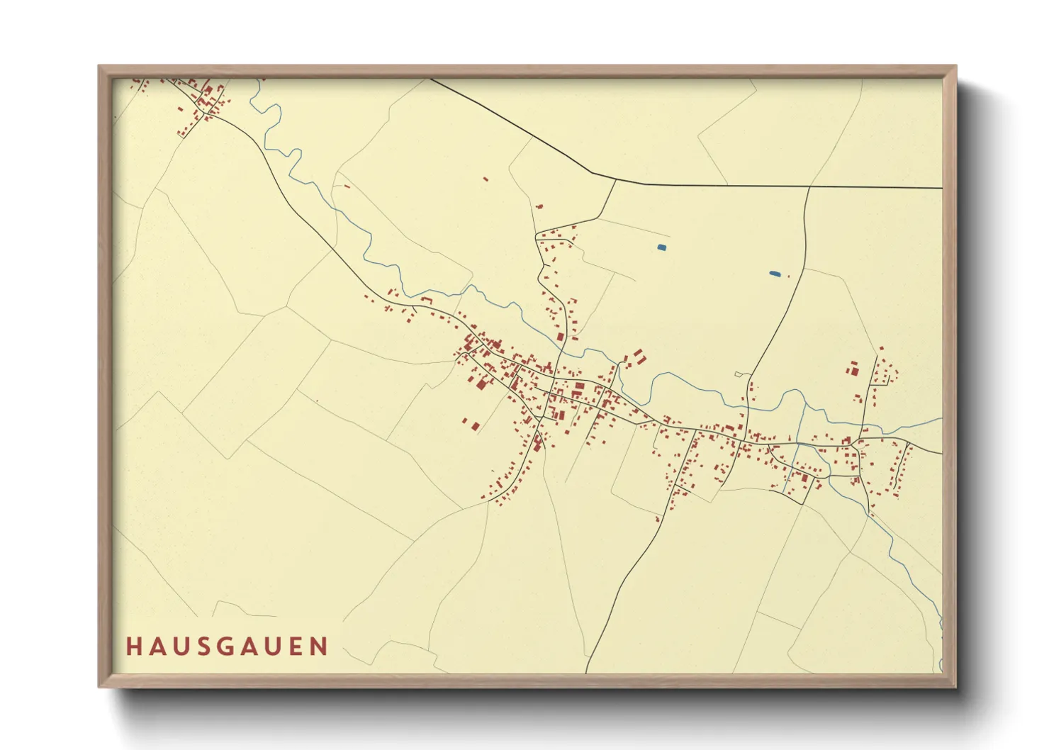 Une affiche de carte sur Hausgauen