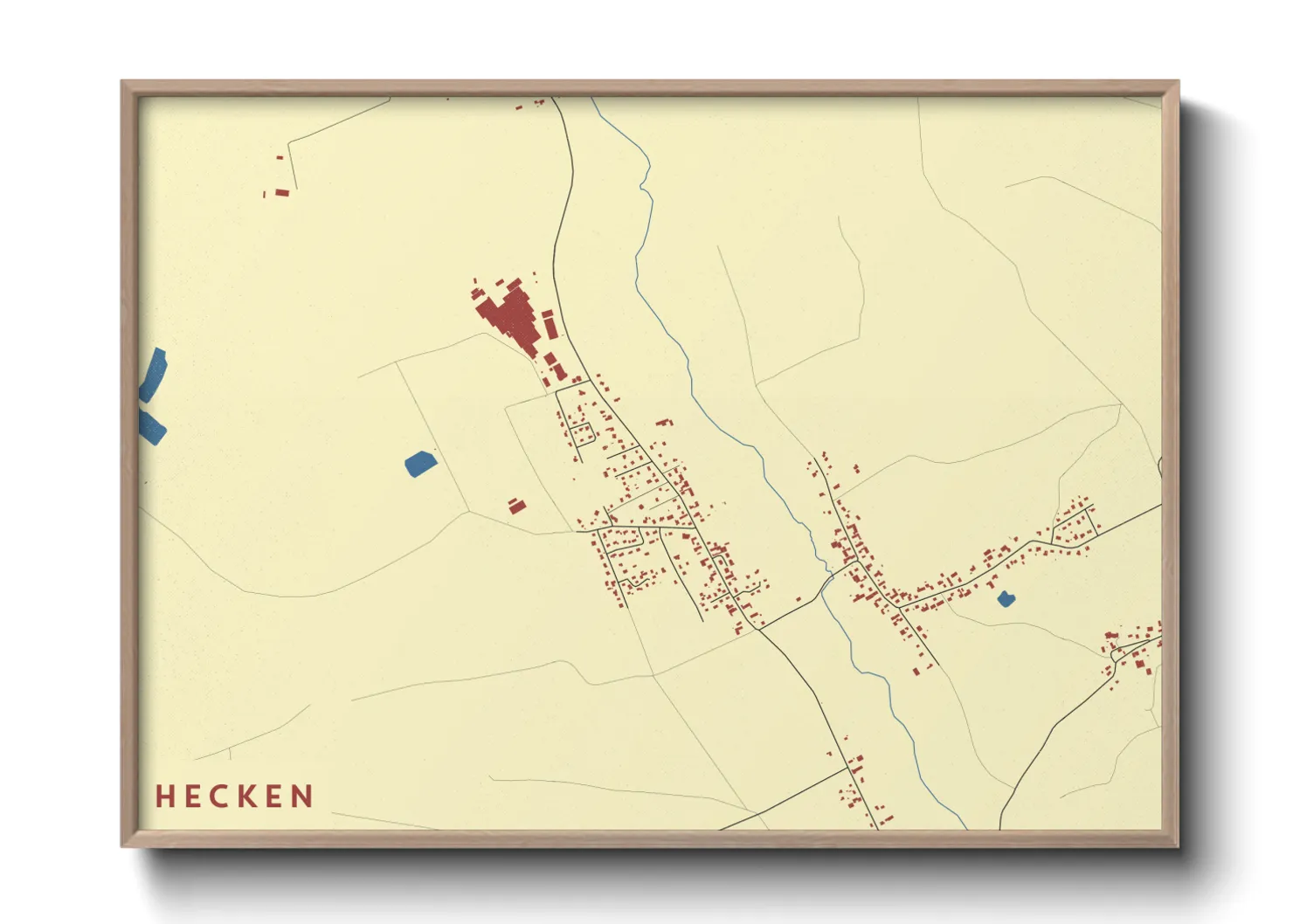 Une affiche de carte sur Hecken