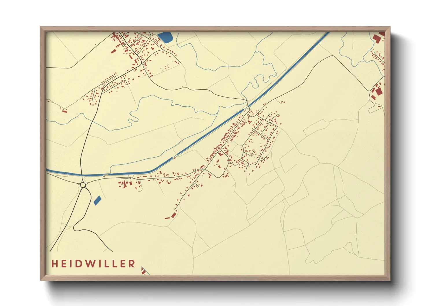 Une affiche de carte sur Heidwiller