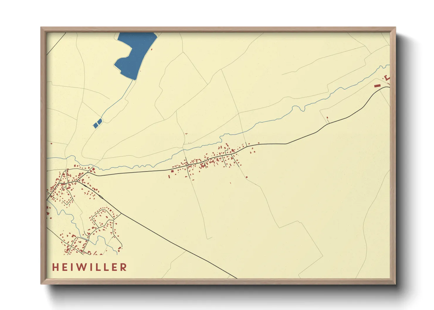Une affiche de carte sur Heiwiller