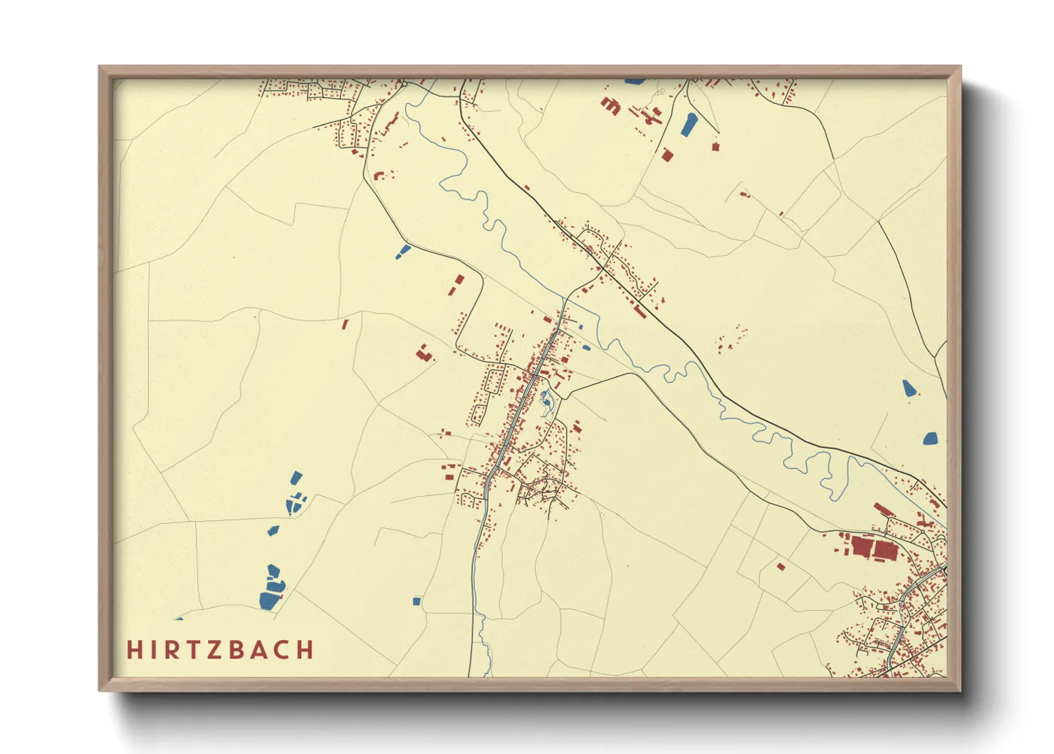 Une affiche de carte sur Hirtzbach