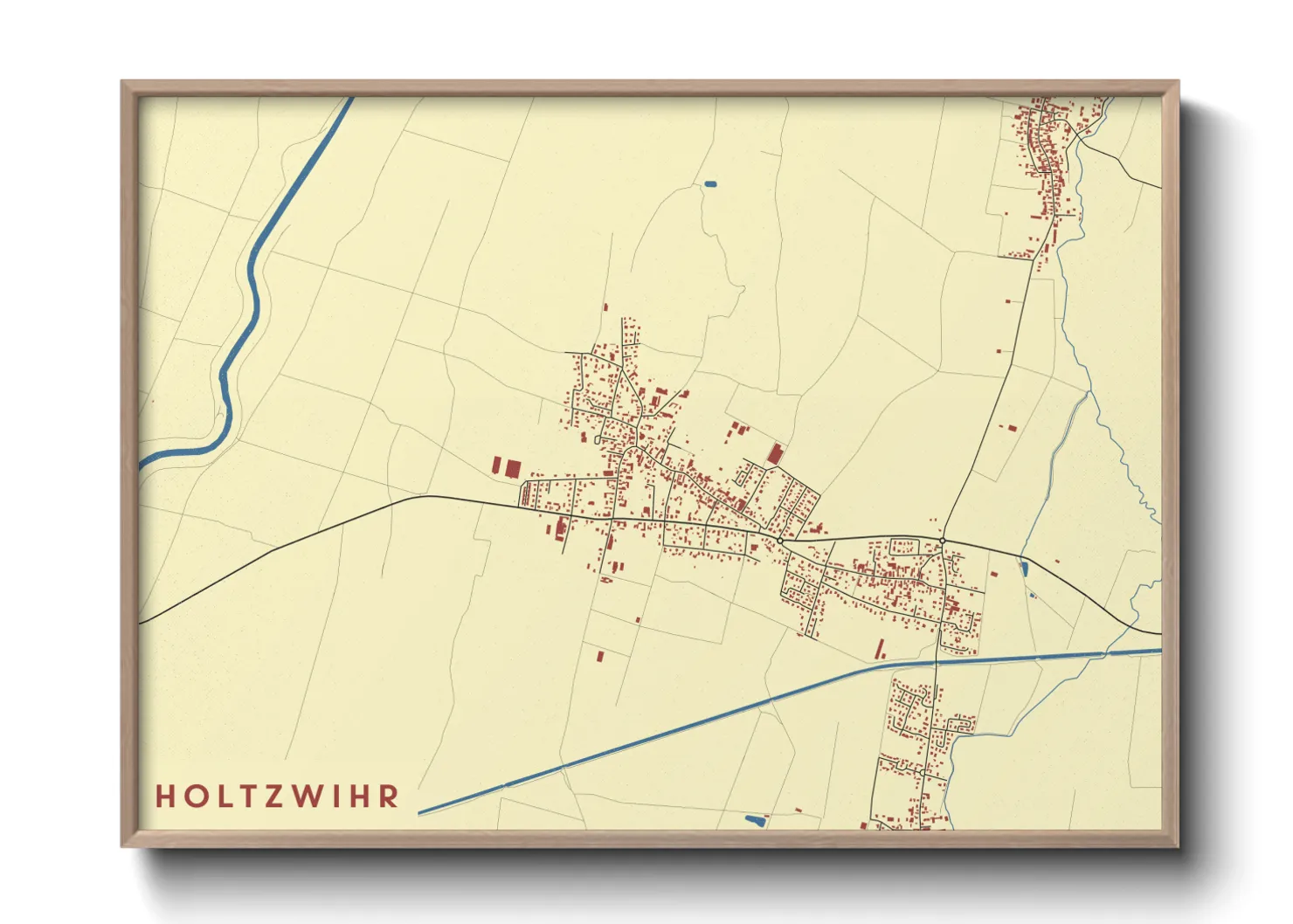 Une affiche de carte sur Holtzwihr