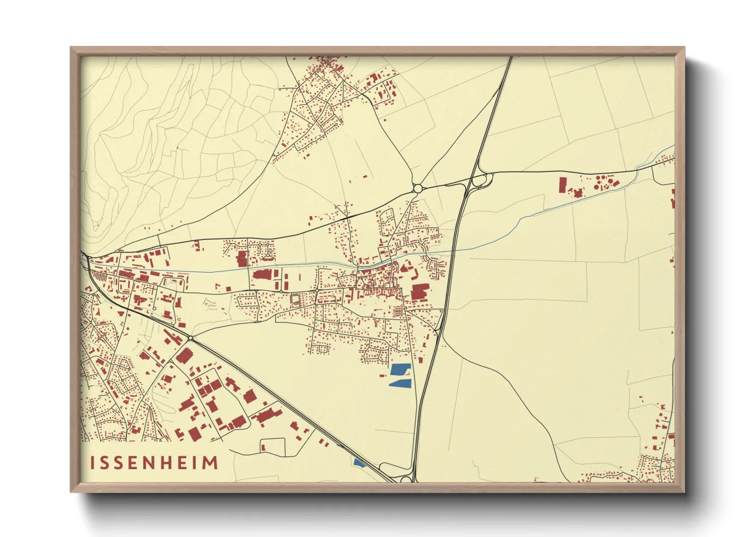 Une affiche de carte sur Issenheim