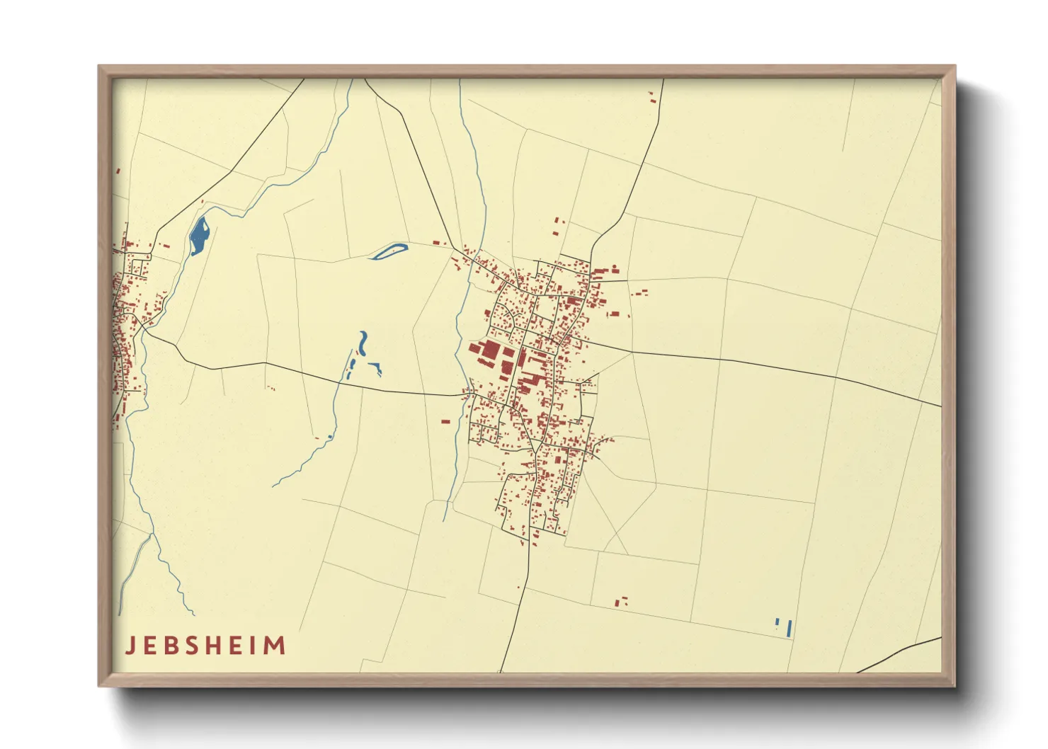 Une affiche de carte sur Jebsheim