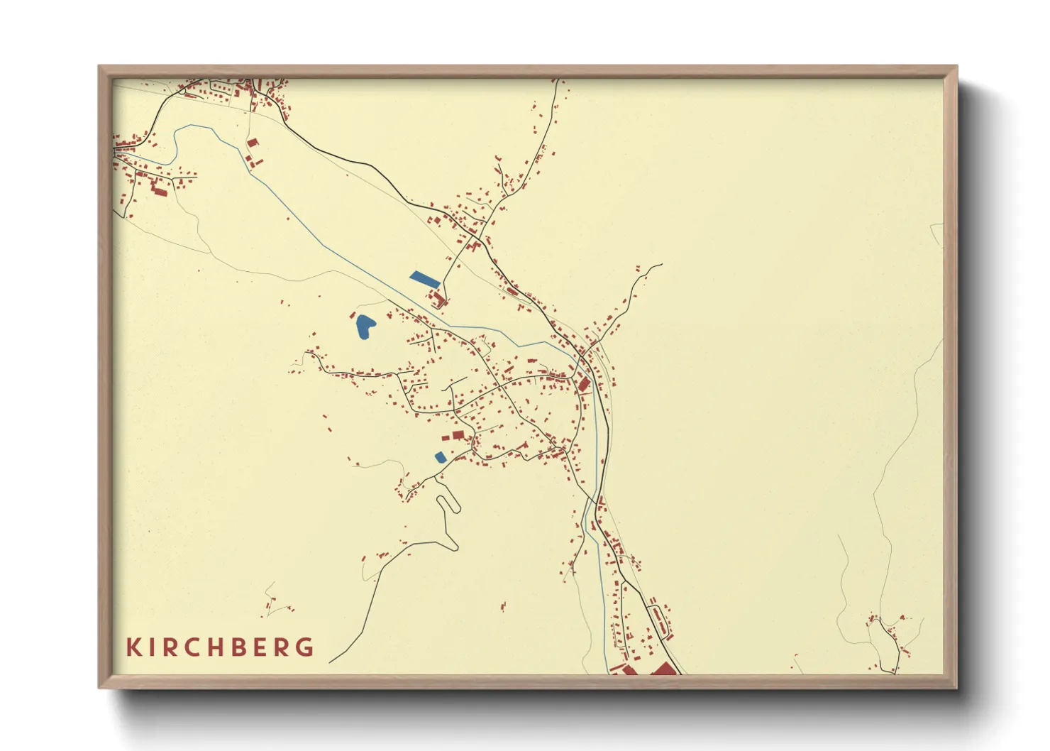 Une affiche de carte sur Kirchberg