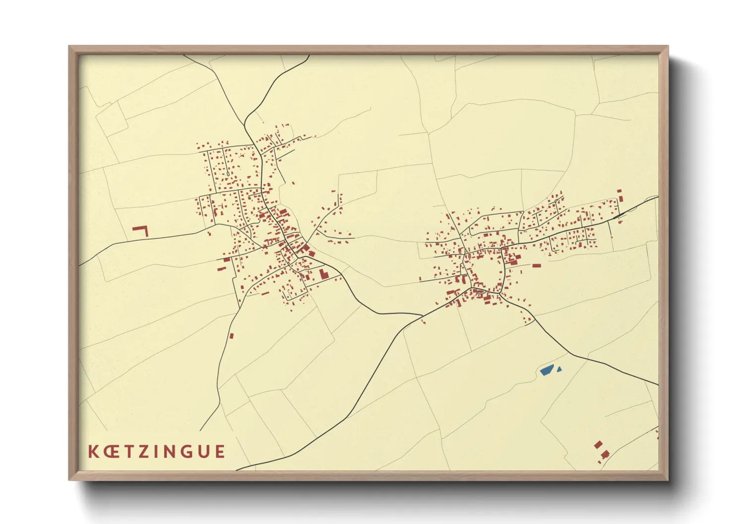 Une affiche de carte sur Kœtzingue