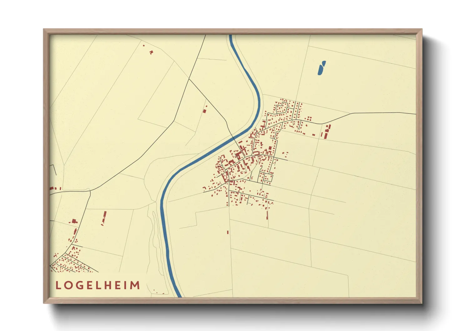 Une affiche de carte sur Logelheim