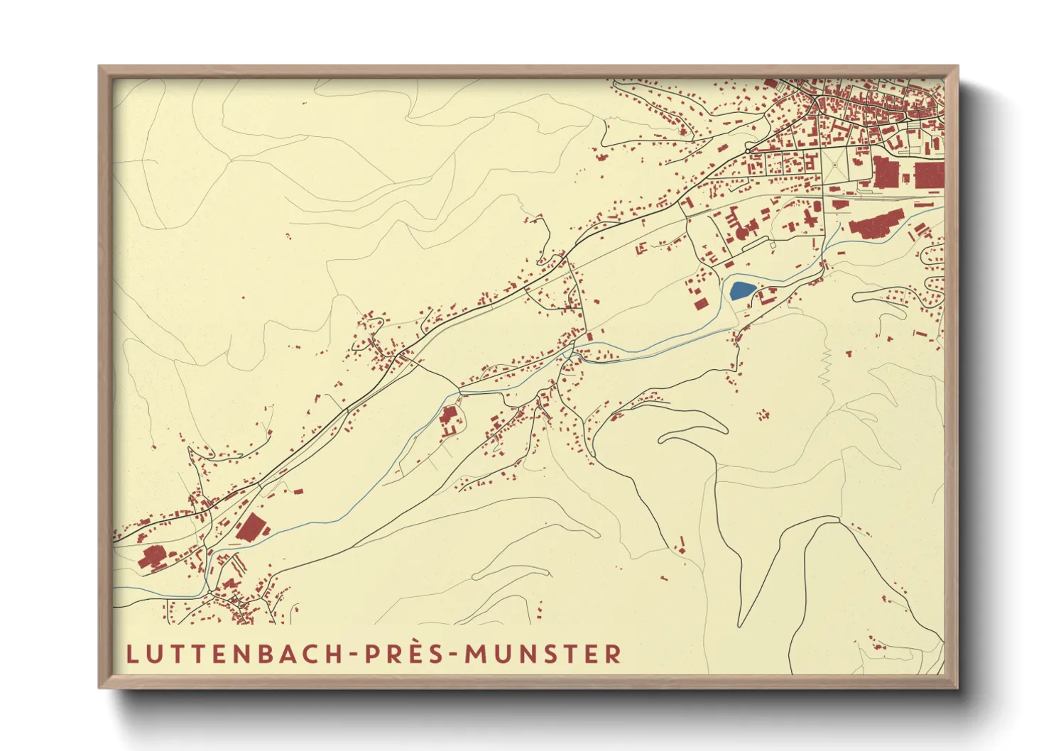 Une affiche de carte sur Luttenbach-près-Munster