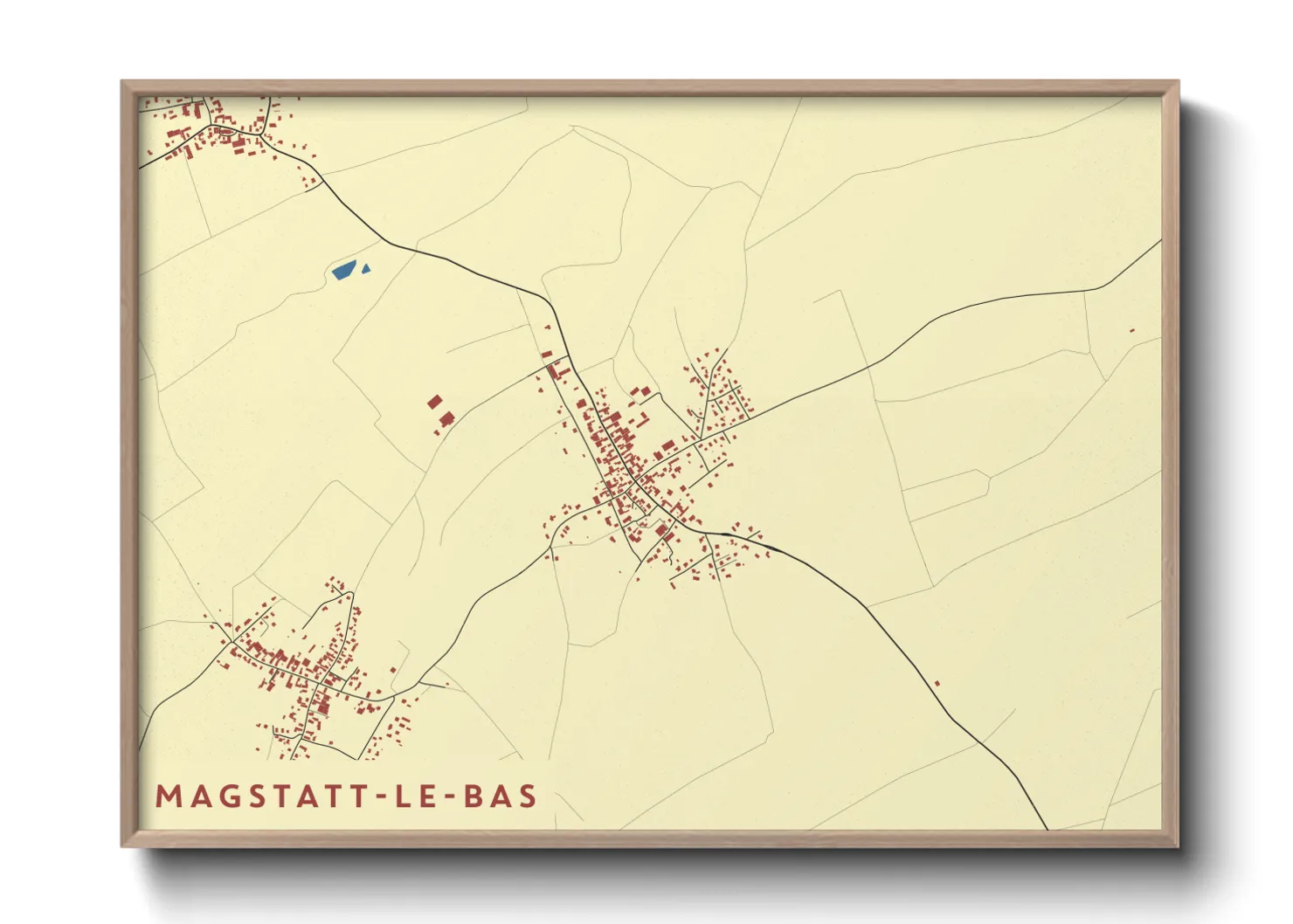 Une affiche de carte sur Magstatt-le-Bas