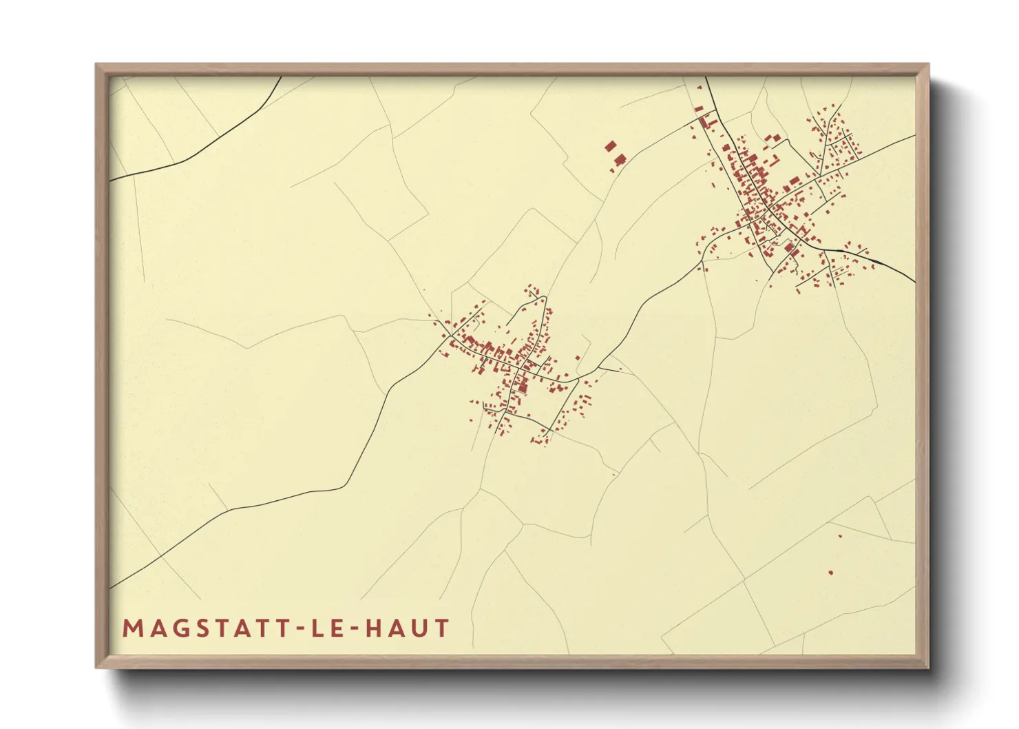 Une affiche de carte sur Magstatt-le-Haut