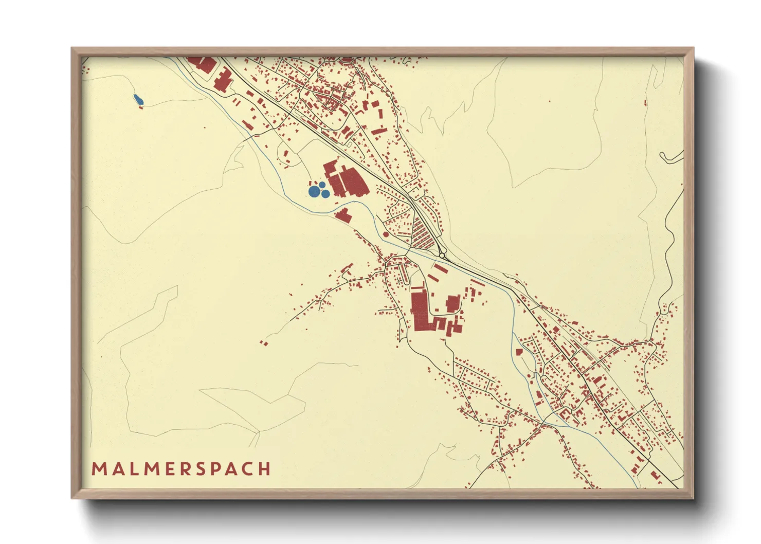 Une affiche de carte sur Malmerspach