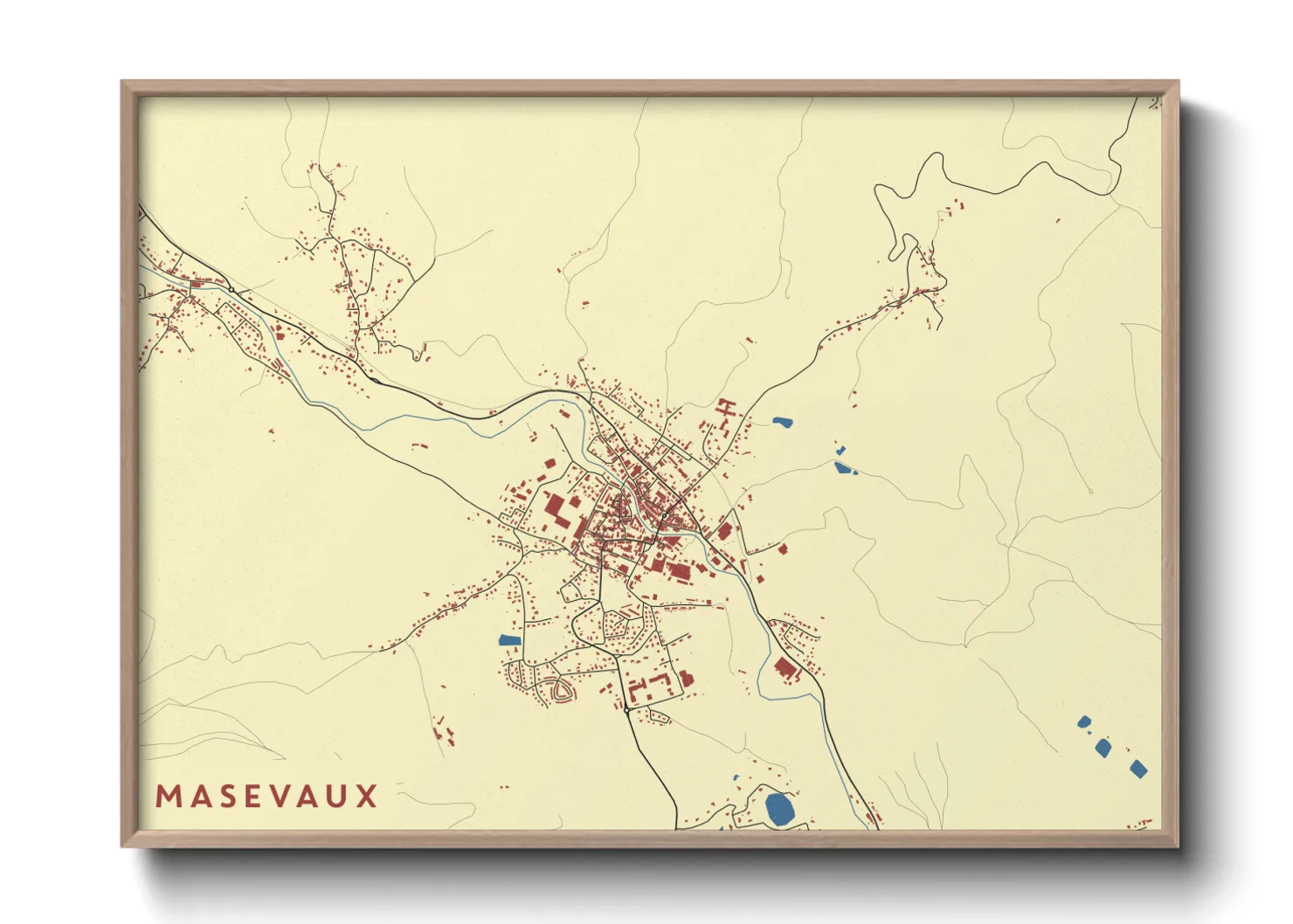 Une affiche de carte sur Masevaux