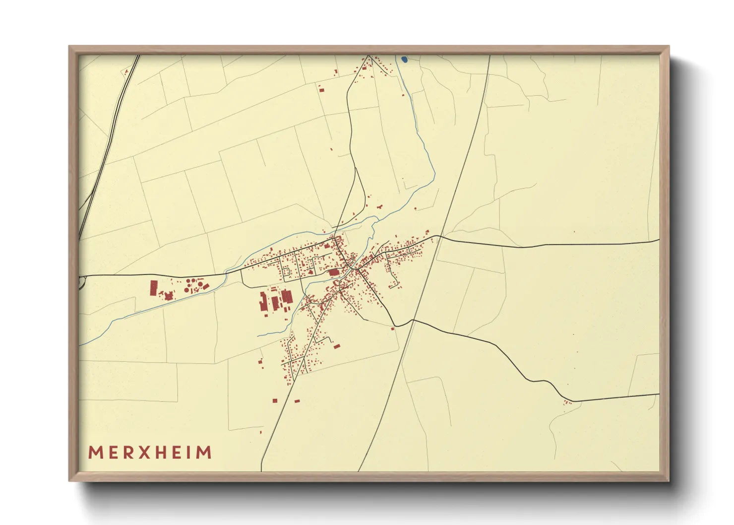 Une affiche de carte sur Merxheim
