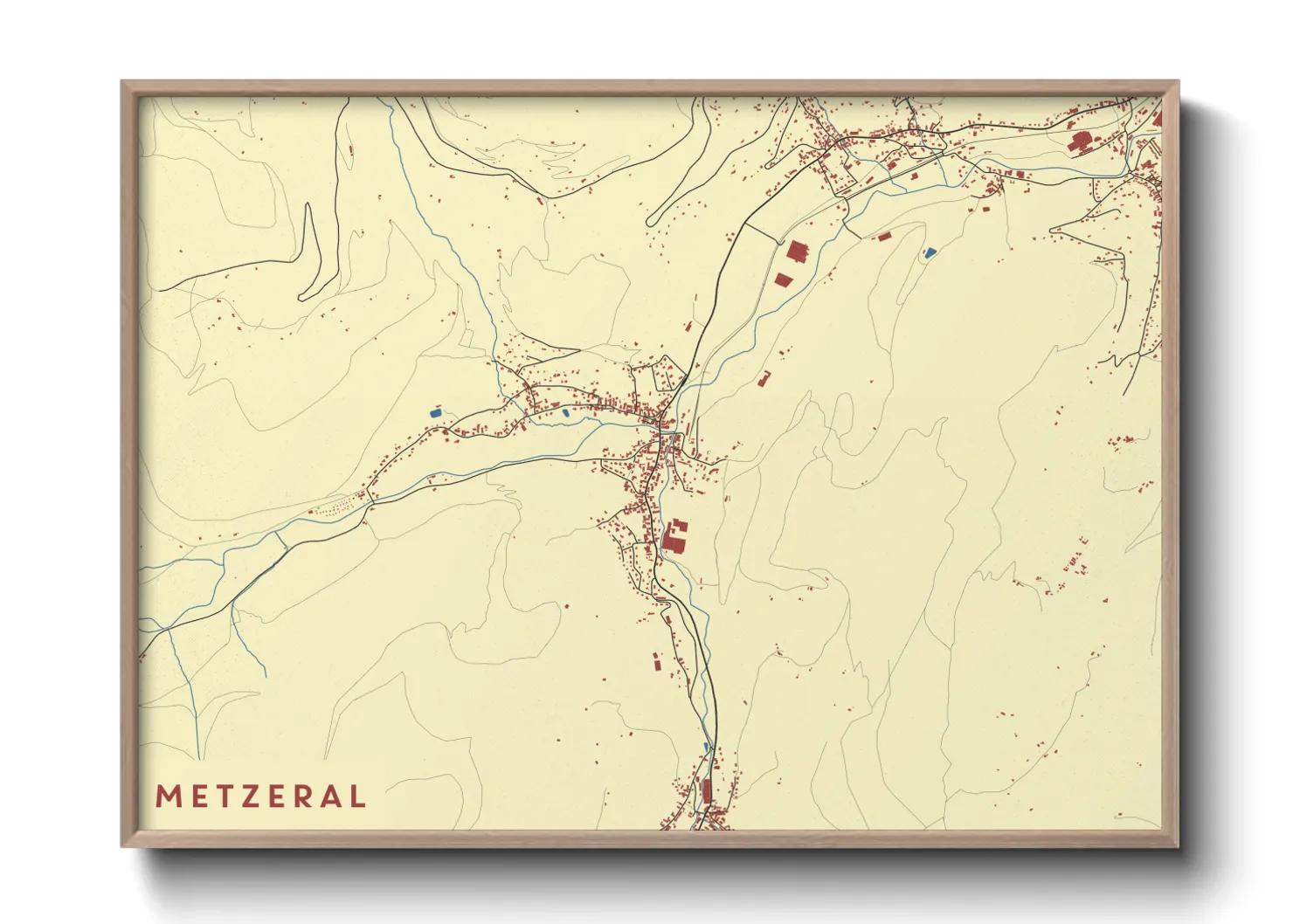 Une affiche de carte sur Metzeral