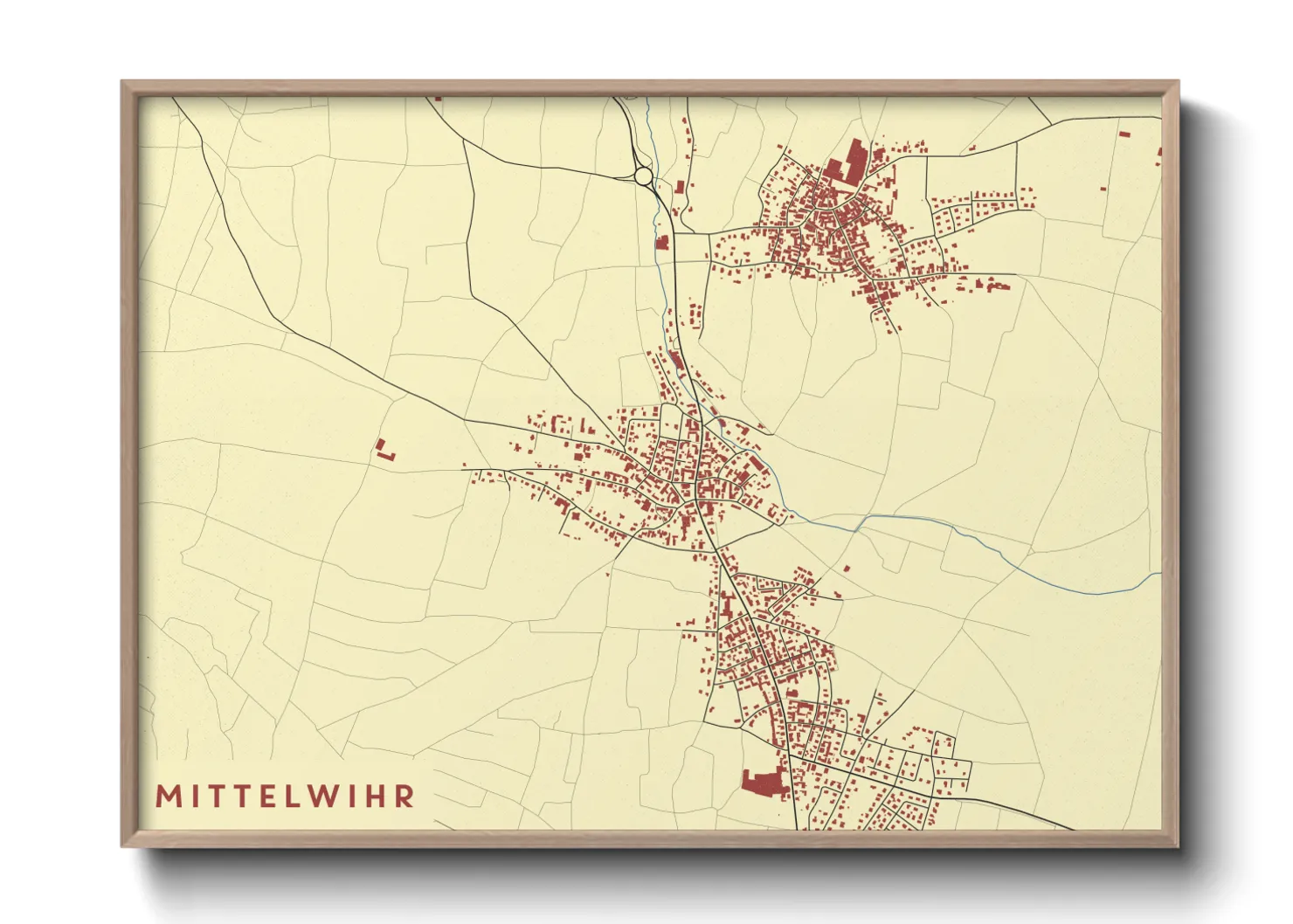 Une affiche de carte sur Mittelwihr
