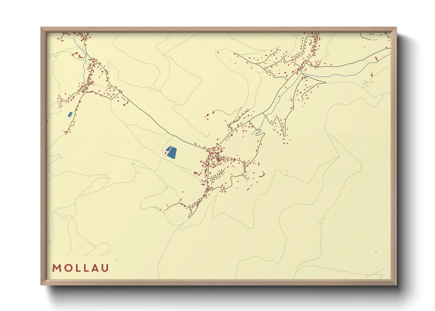 Une affiche de carte sur Mollau