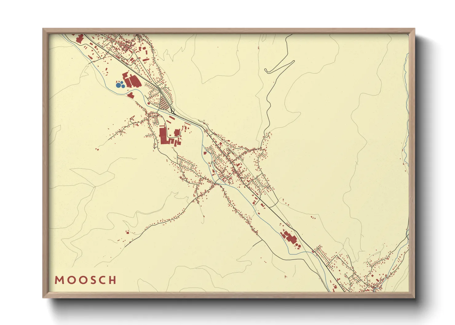 Une affiche de carte sur Moosch