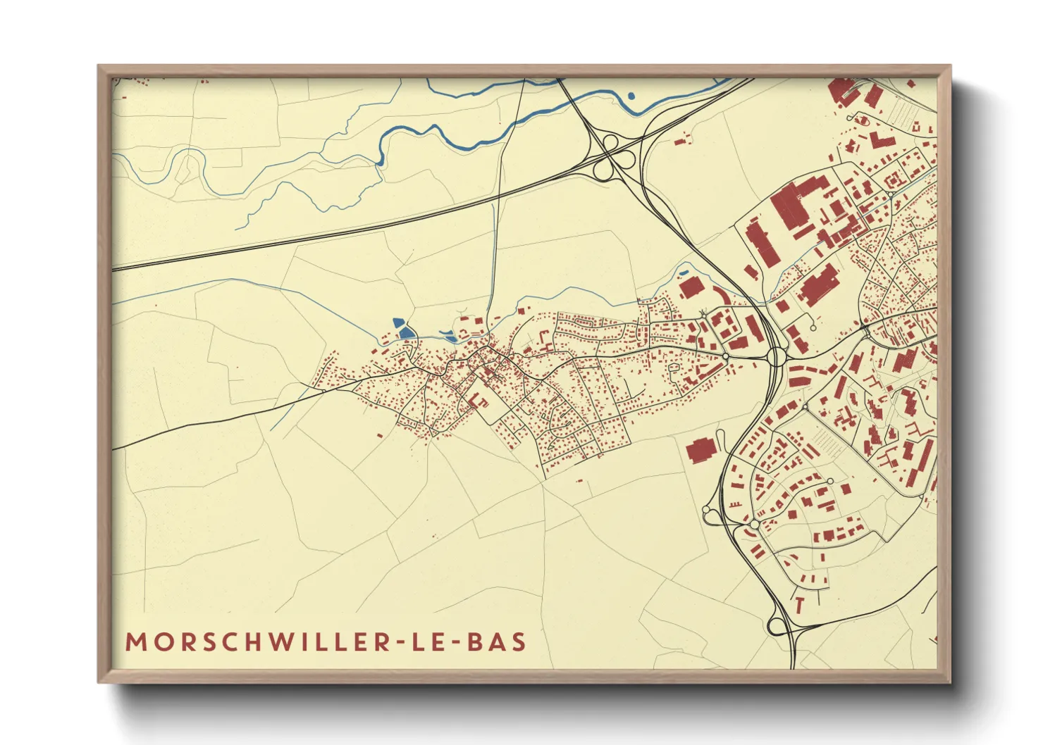 Une affiche de carte sur Morschwiller-le-Bas