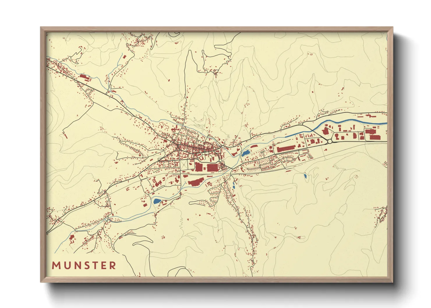 Une affiche de carte sur Munster
