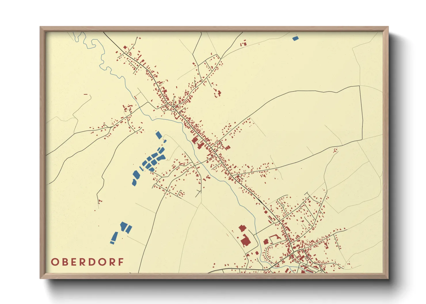 Une affiche de carte sur Oberdorf