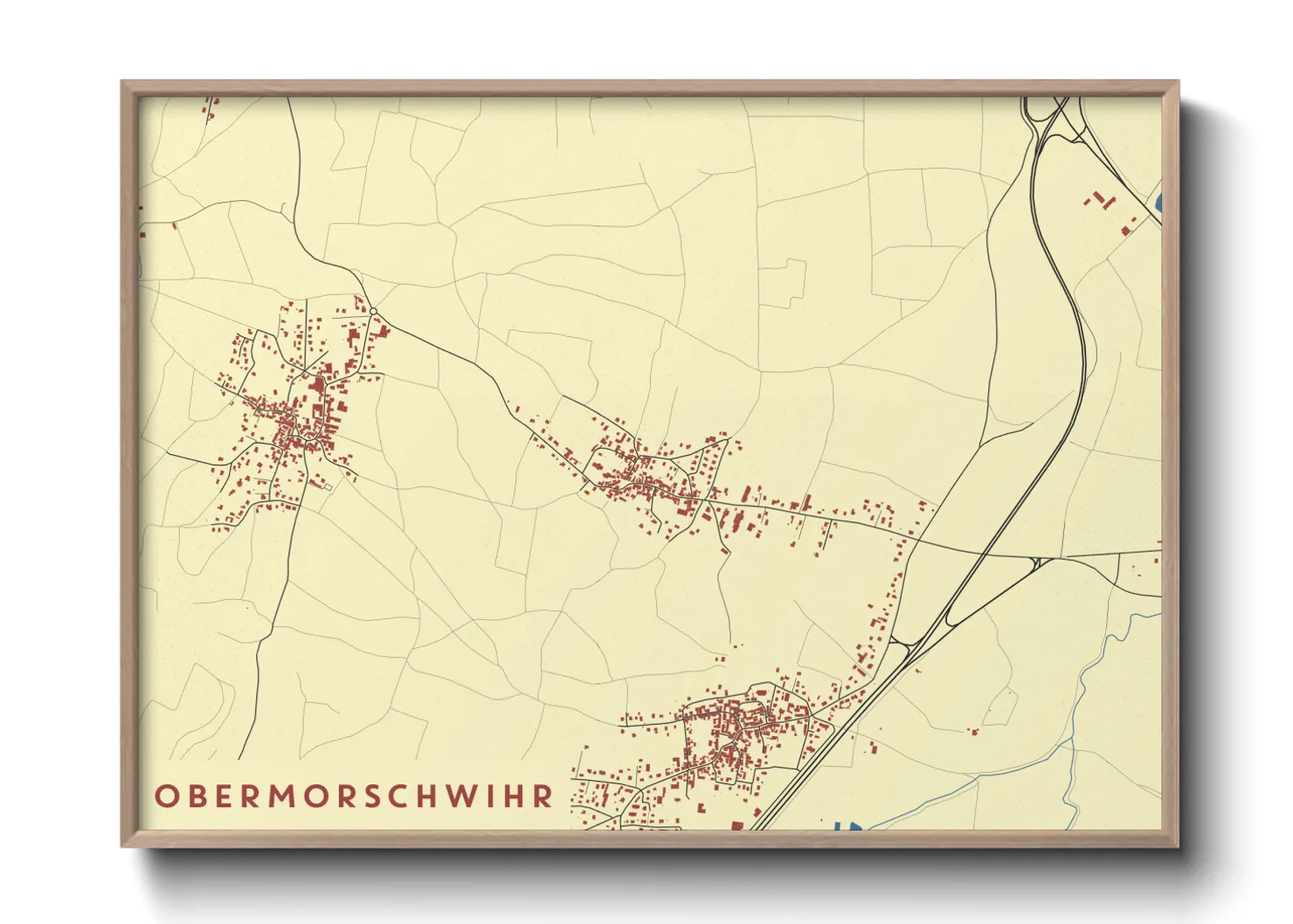 Une affiche de carte sur Obermorschwihr