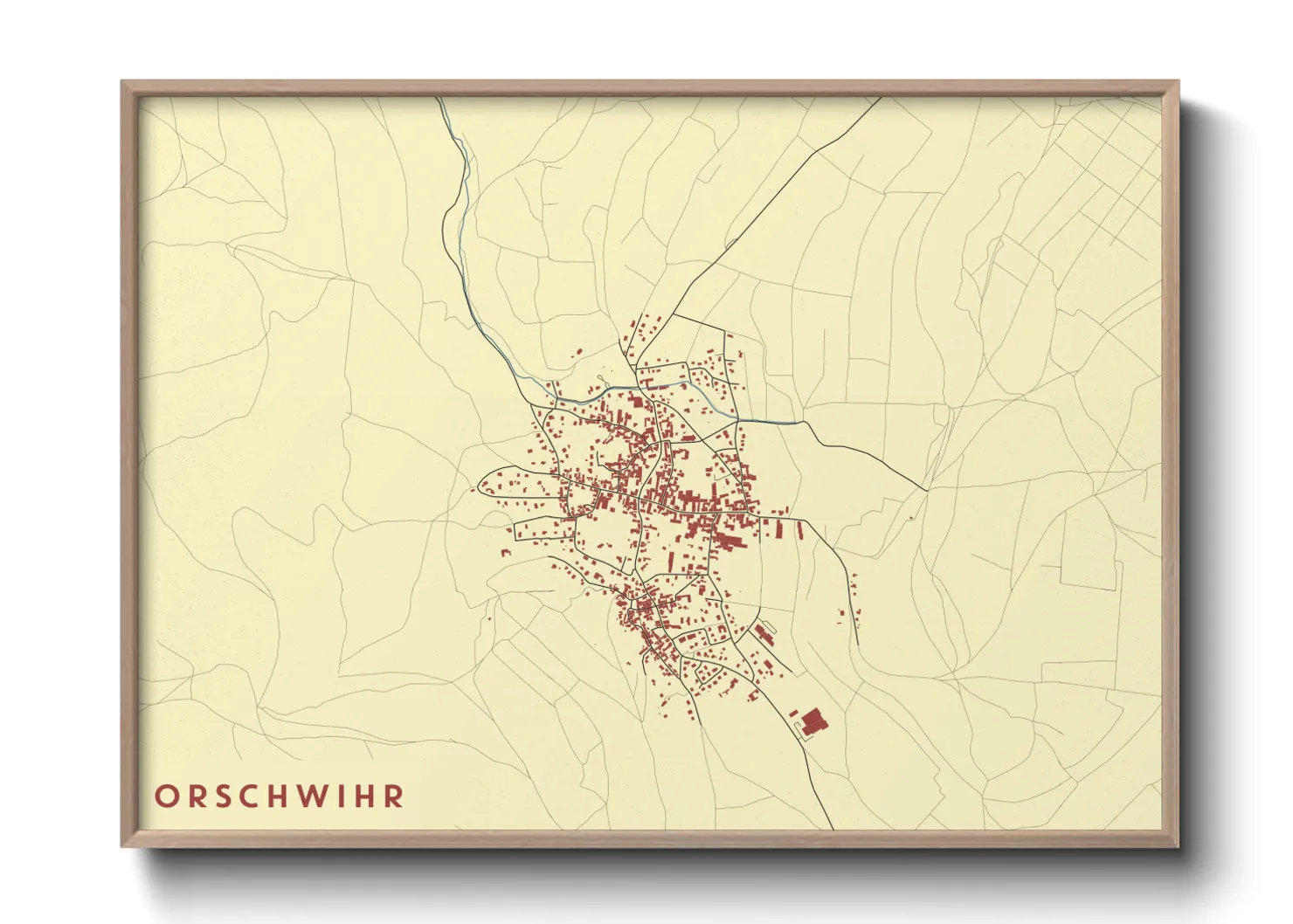 Une affiche de carte sur Orschwihr
