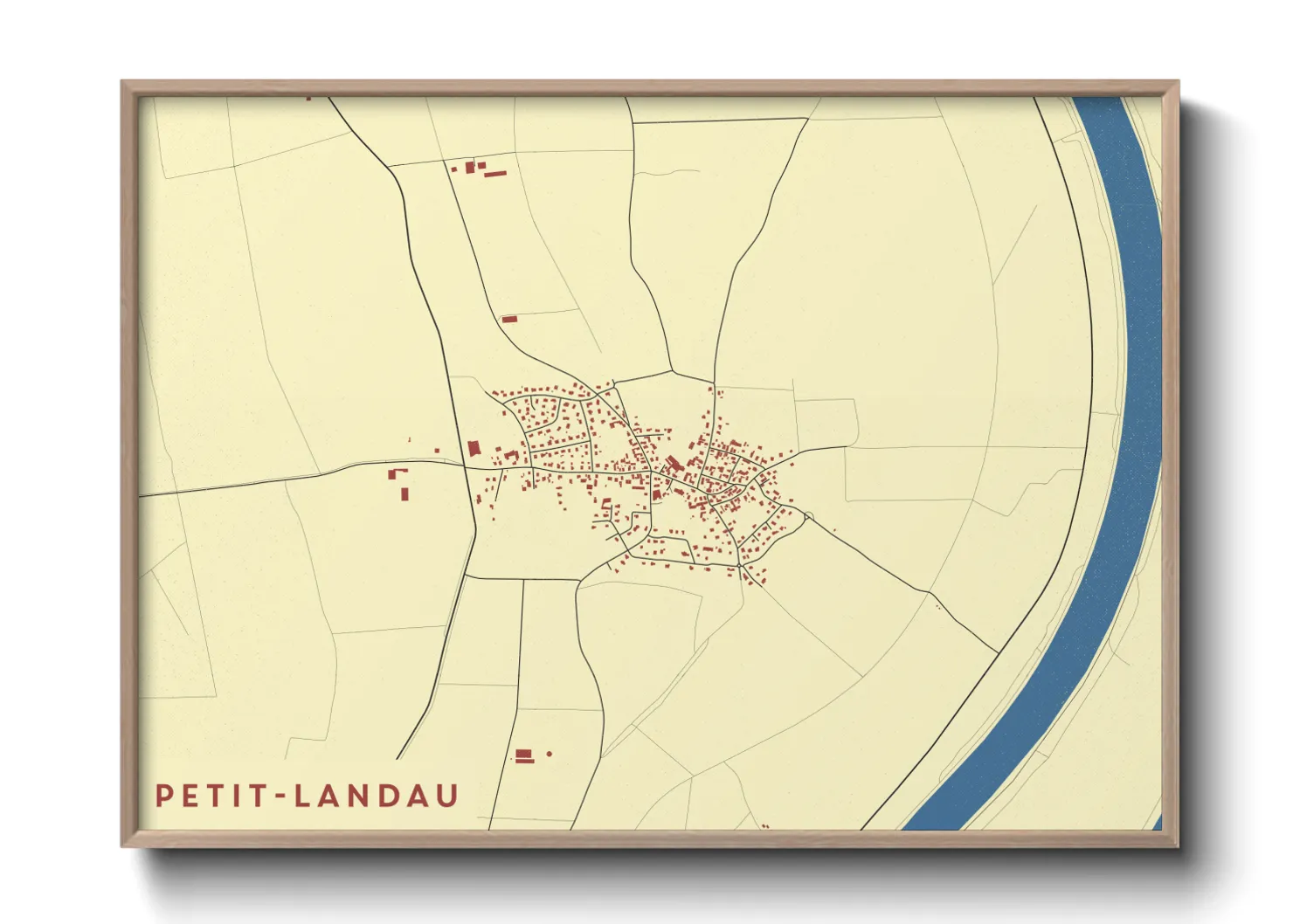 Une affiche de carte sur Petit-Landau
