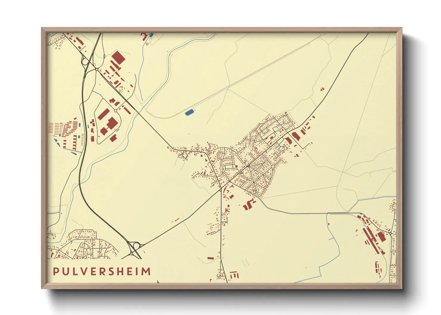 Une affiche de carte sur Pulversheim