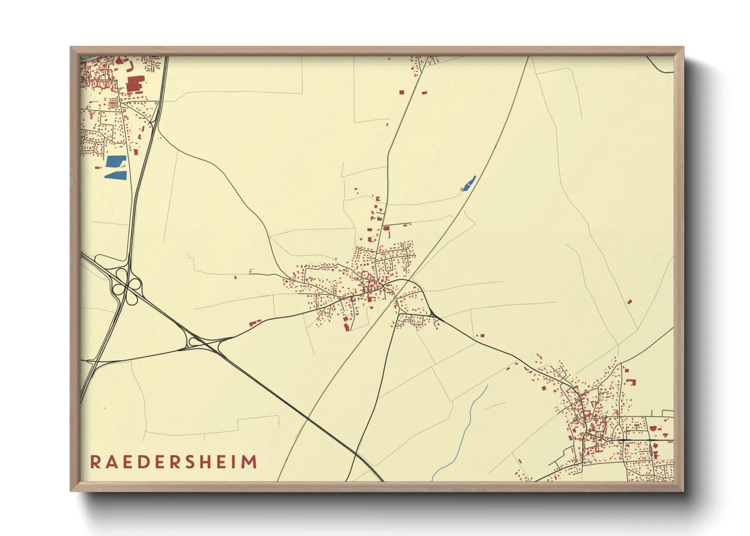 Une affiche de carte sur Raedersheim
