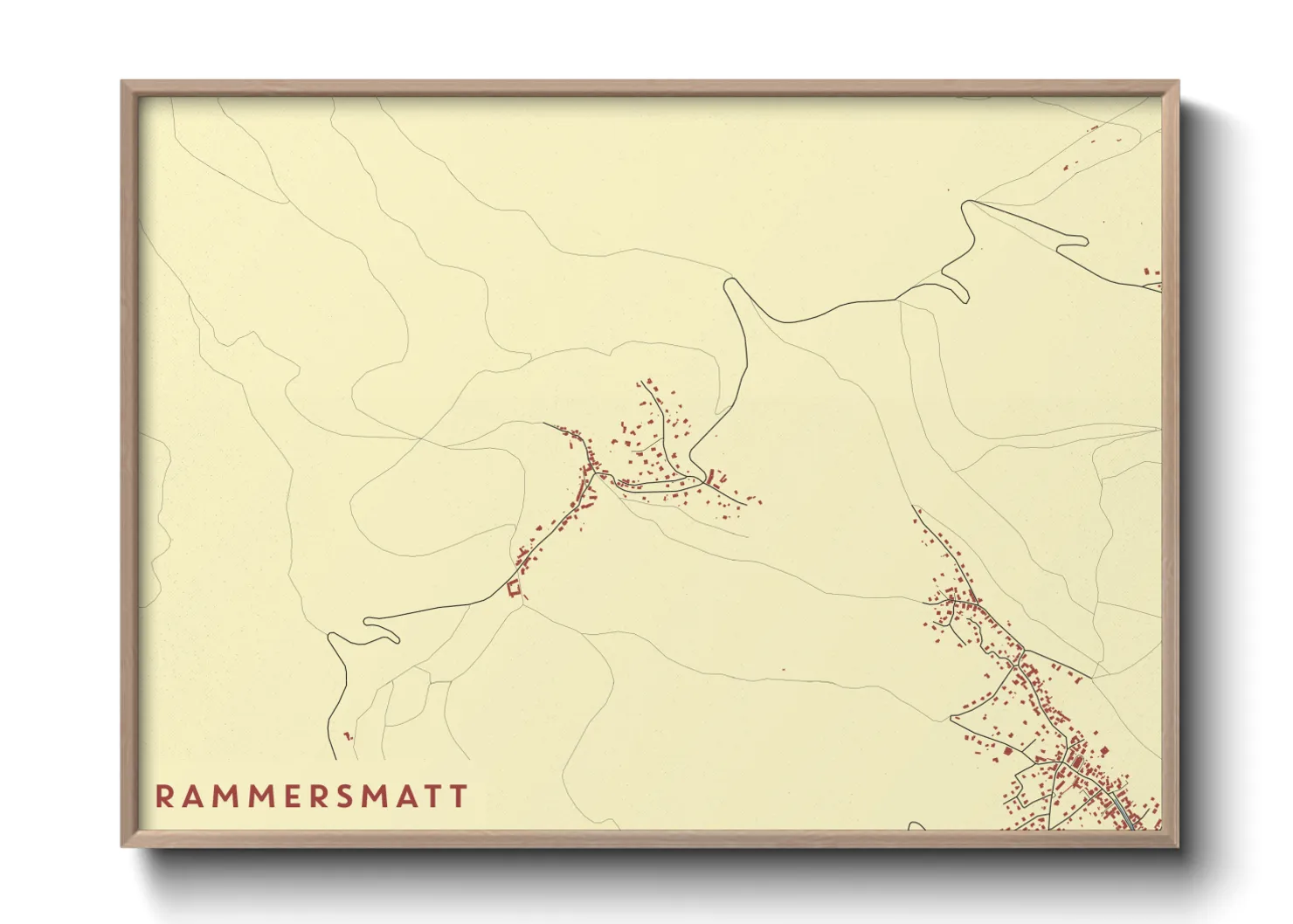 Une affiche de carte sur Rammersmatt