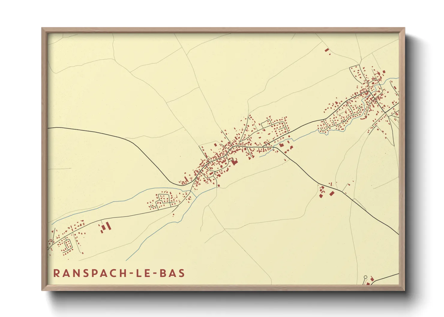 Une affiche de carte sur Ranspach-le-Bas