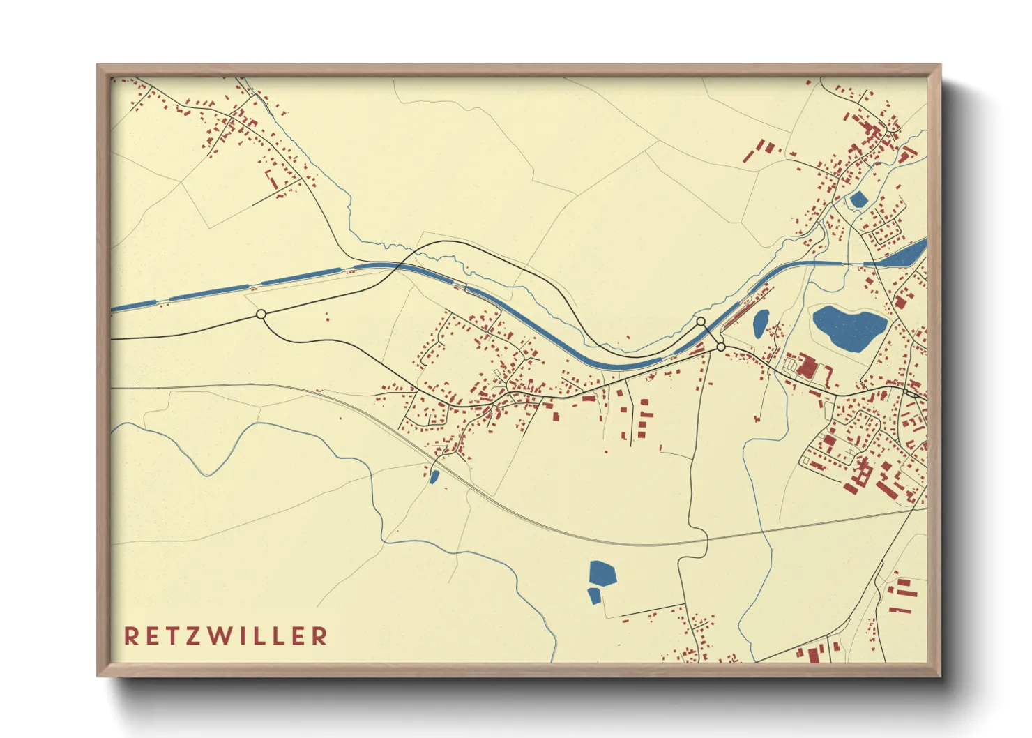 Une affiche de carte sur Retzwiller