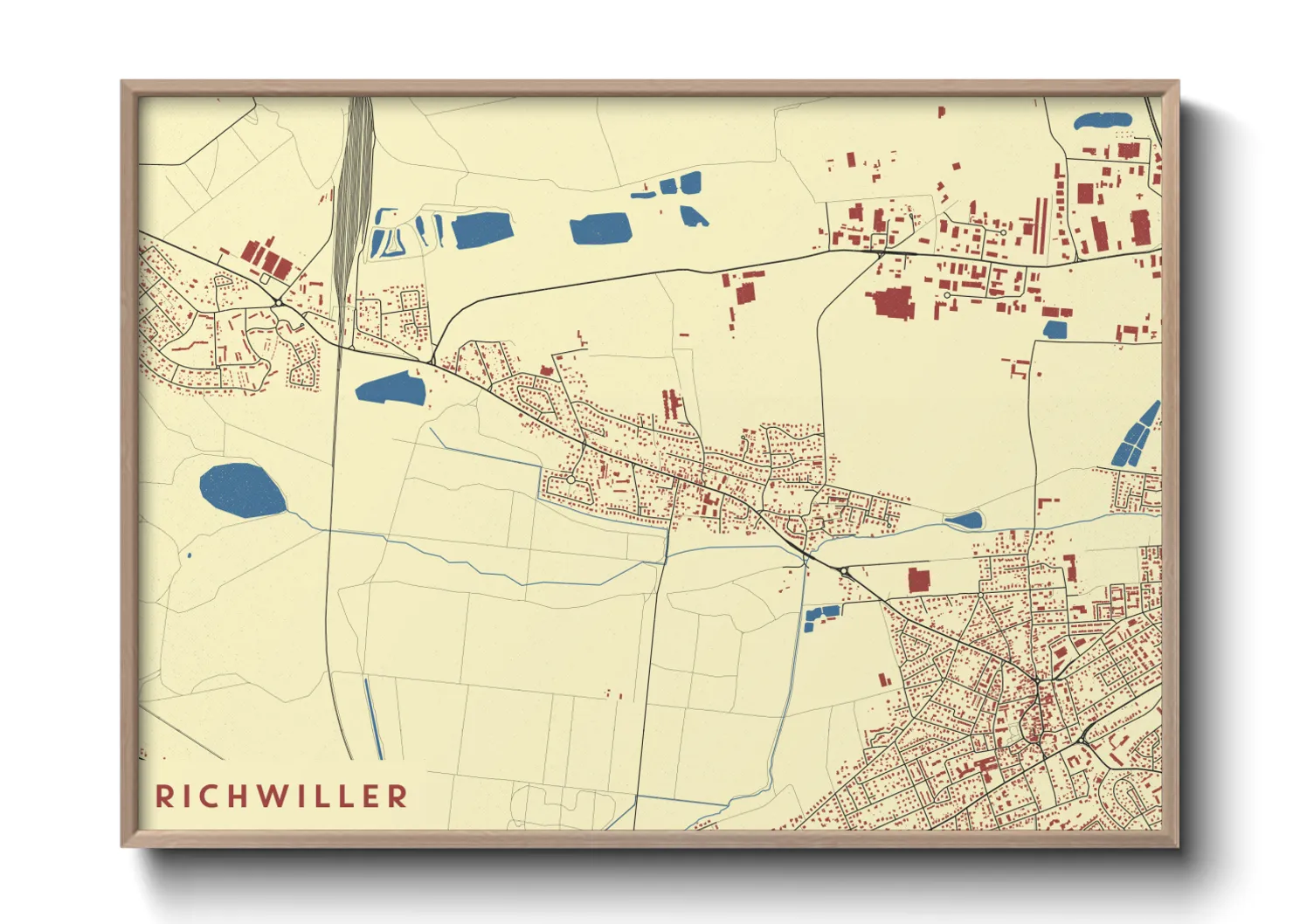 Une affiche de carte sur Richwiller