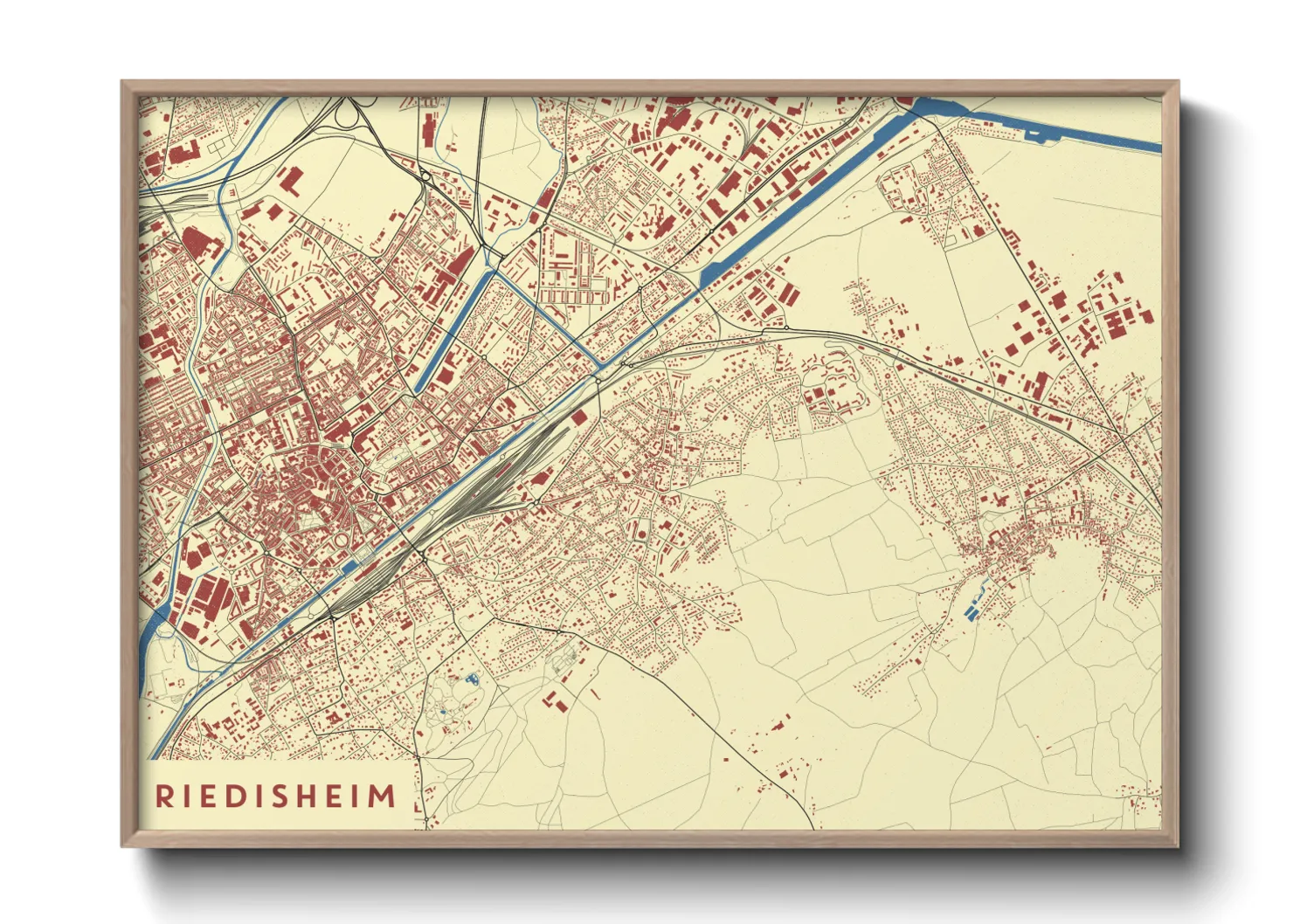 Une affiche de carte sur Riedisheim